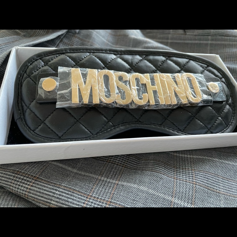 Moschino sleep Mask.